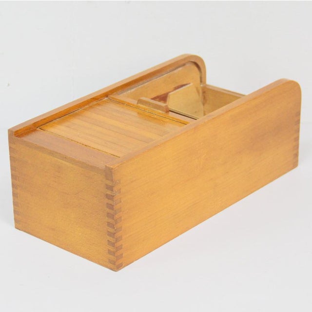 Wooden Tabletop Filing Cabinet, 1940s, in Very Good conditions. Designed 1920 to 1949