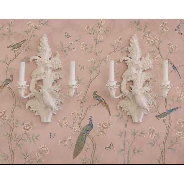 Vintage Palm Beach Pair of Parrot Bird Wall Light Sconces Newly Wired For Sale - Image 11 of 12