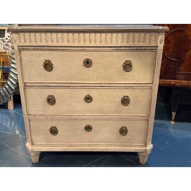 Vintage Swedish Painted Chest For Sale In Dallas - Image 6 of 6