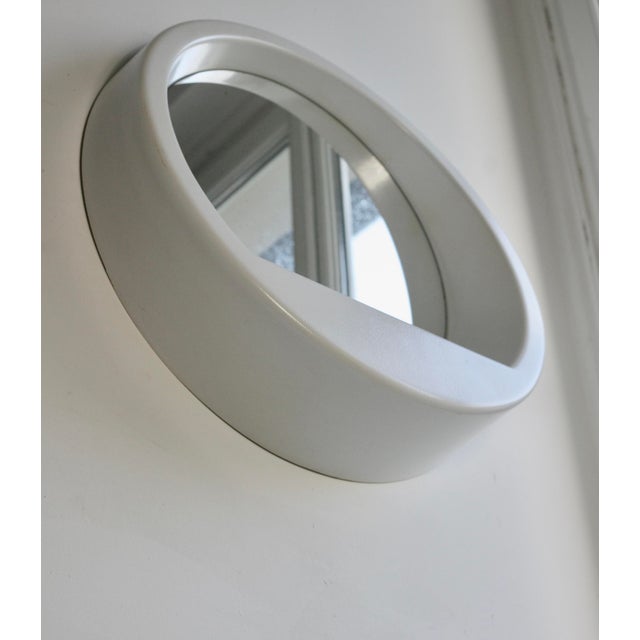 White Space Age Mirror in Resin, 1970s For Sale - Image 8 of 14