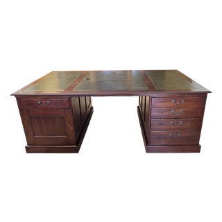 Large Antique Partners Desk For Sale
