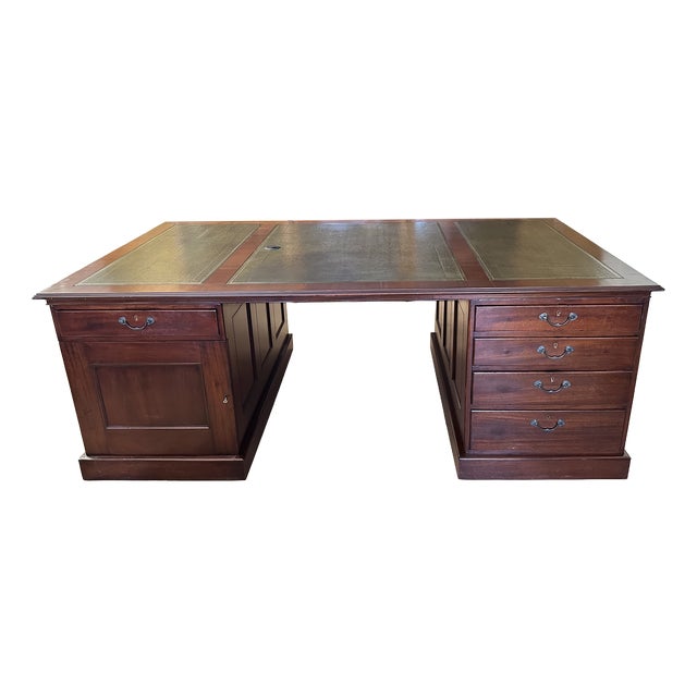 Large Antique Partners Desk For Sale