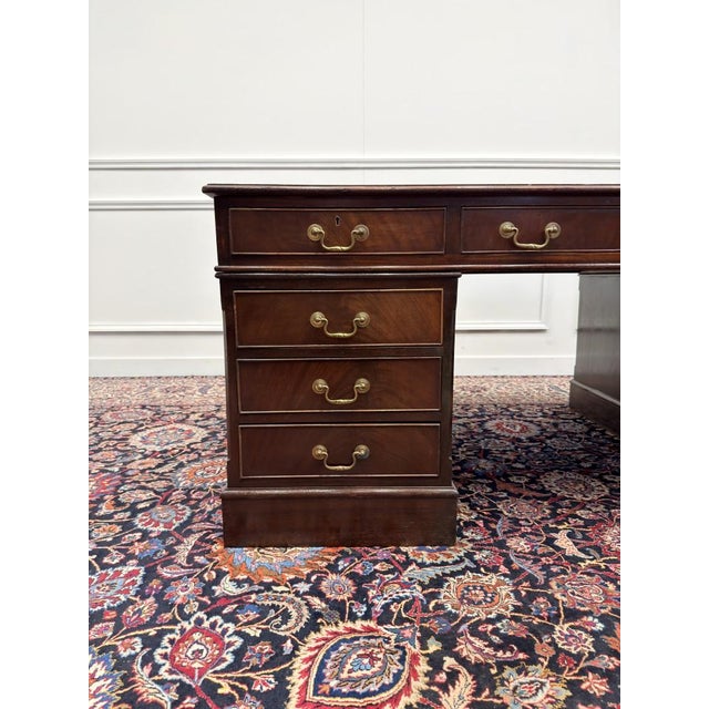 Large English Partnerdesk For Sale - Image 10 of 18
