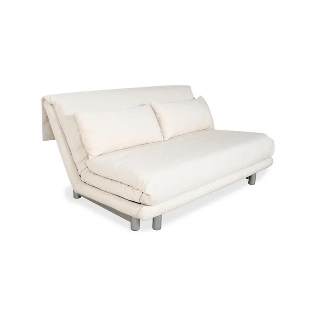 Ligne Roset Multy Fabric Three-Seater White Cream Sofa Bed by Ligne Roset For Sale - Image 4 of 12