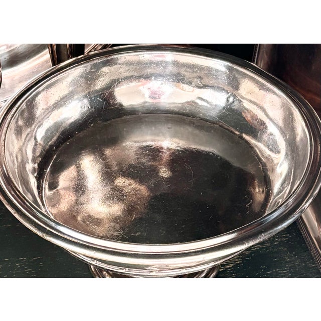 1960s Antique Rare Silver Plate Platter Carlton Tower Hotel London For Sale - Image 5 of 10