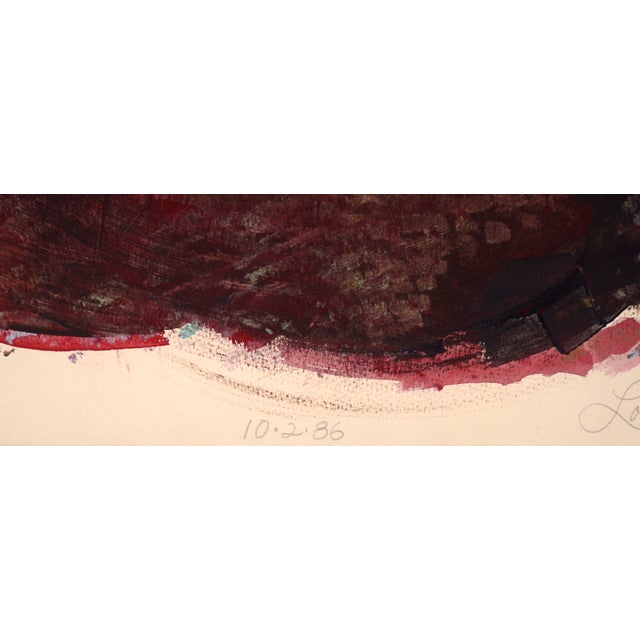 Red "Locked Out" - A Face and a Figure in Acrylic on Paper by Ricardo De Silva For Sale - Image 8 of 10