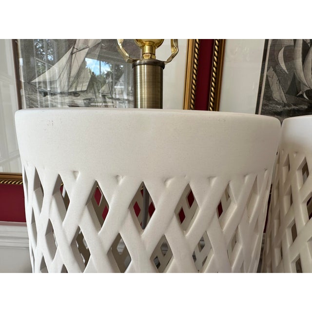 Contemporary Ray Booth Designs Porous Table Lamps - a Pair For Sale - Image 3 of 9