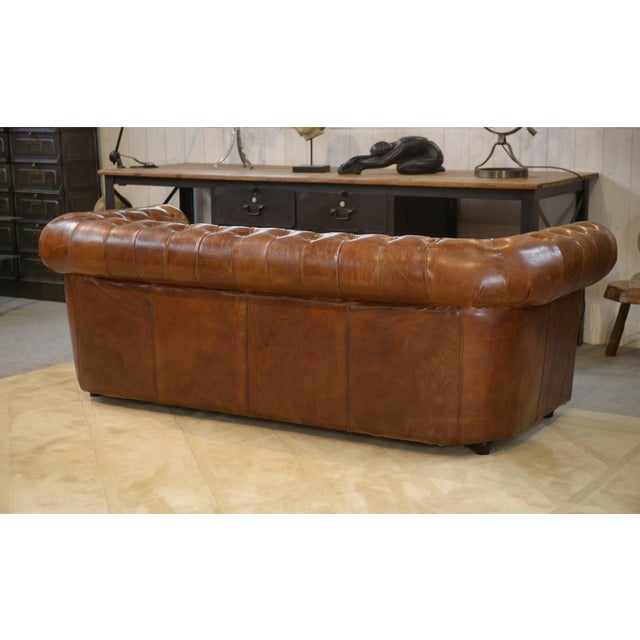 2000 - 2009 Chesterfield Sofa in Brown Leather, 2000s For Sale - Image 5 of 14