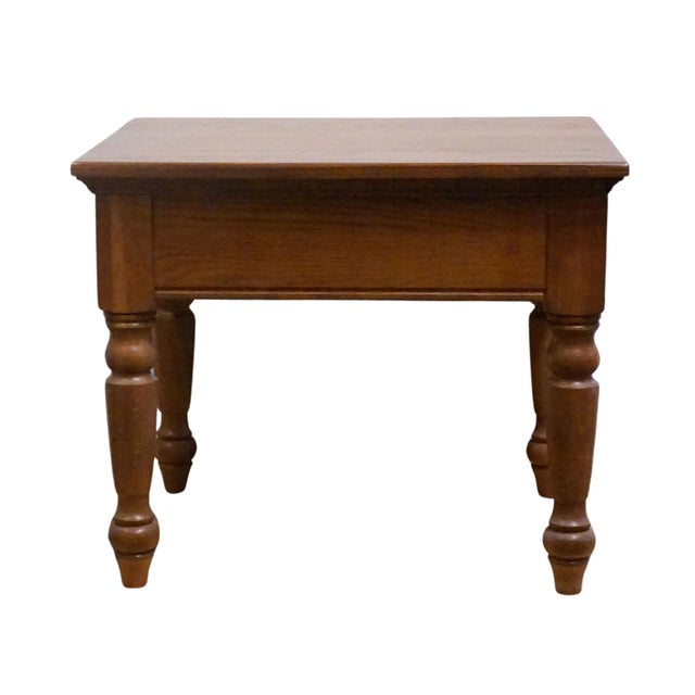 Keller Furniture Solid Oak Country French 24" Accent End Table For Sale - Image 13 of 13