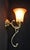 Mid-Century French Art Nouveau Brass Wall Sconce with Ribbed Glass Shade, 1950s For Sale - Image 3 of 12