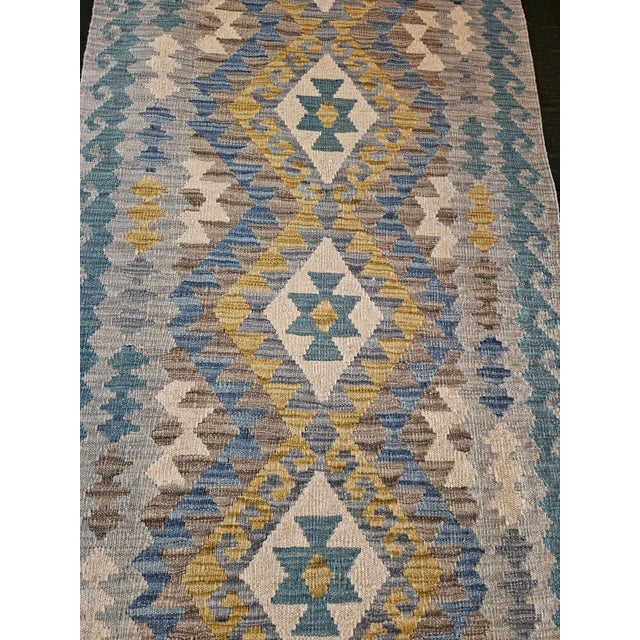 Early 21st Century Afghan Tribal Kilim Rug in Wool, 2010s For Sale - Image 5 of 7