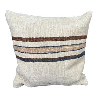 Turkish Hemp Pillow Cushion Natural Beige Brown Pillow Cushion Cover 20"x20" For Sale