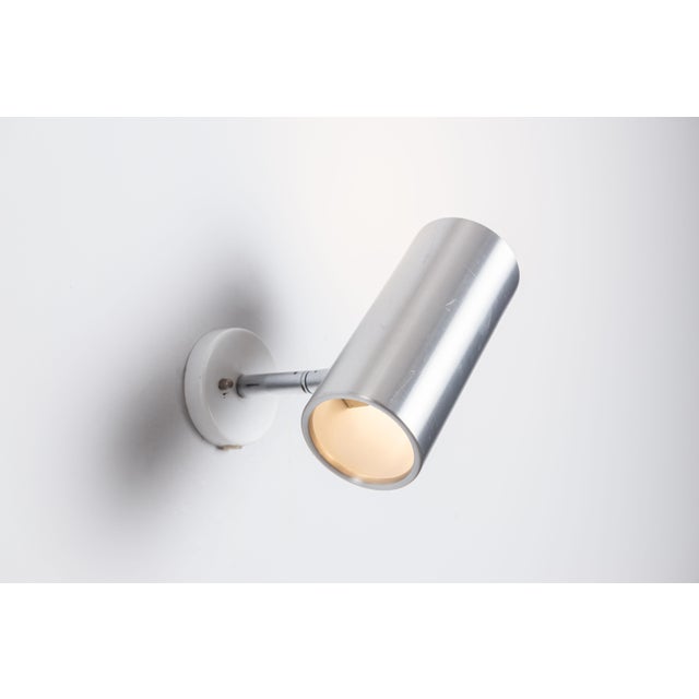 Silver Vintage Adjustable Aluminium Wall Lamps from Raak Amsterdam, 1960s, Set of 2 For Sale - Image 8 of 11