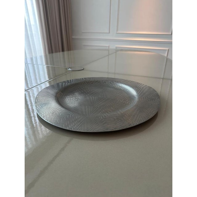 Contemporary Large Pewter Charger Plate, United Kingdom, 2012 For Sale - Image 3 of 10