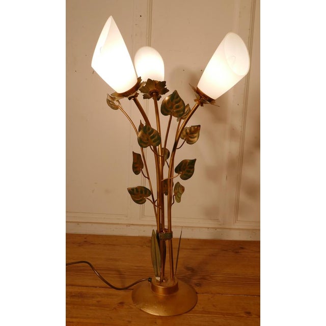 French Toleware Lamps, 1960, Set of 2 For Sale - Image 7 of 10