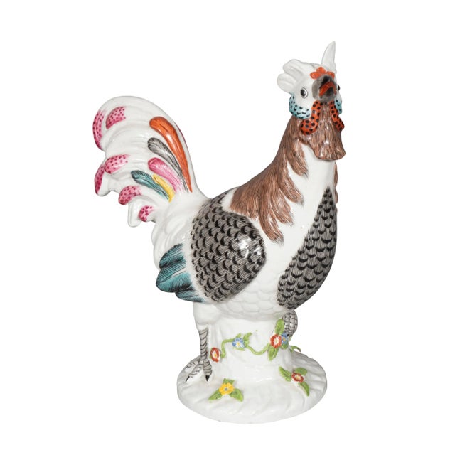 Each colorfully painted figures with underglaze blue mark. Newport RI estate.