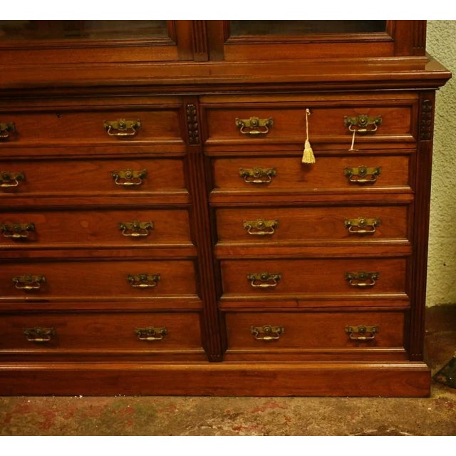 Victorian Mahogany Library Cabinet from Hobbs and Co For Sale - Image 12 of 15