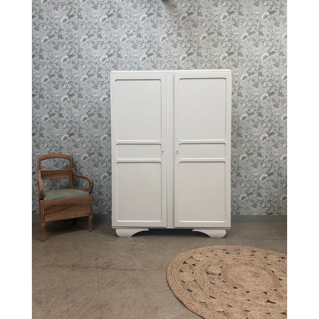 Vintage White Wardrobe, 1950s For Sale - Image 12 of 12