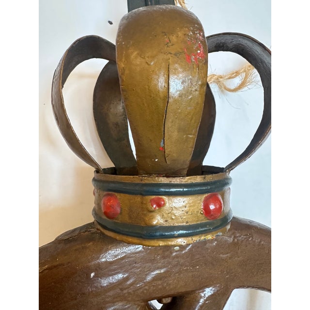 Antique Danish Hand Carved Pretzel Bakery Sign For Sale - Image 4 of 14