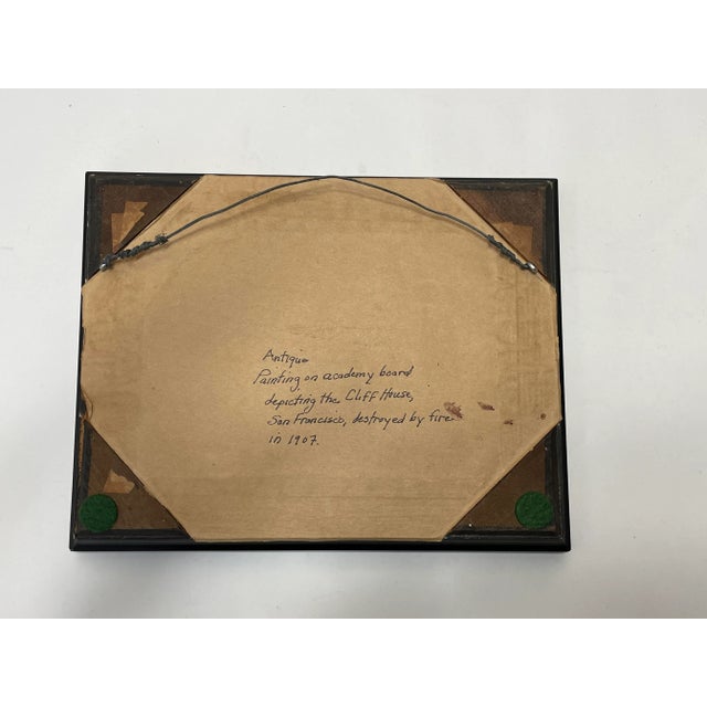 Coastal Antique Oil Painting Depicting the San Francisco Cliff House For Sale - Image 3 of 8