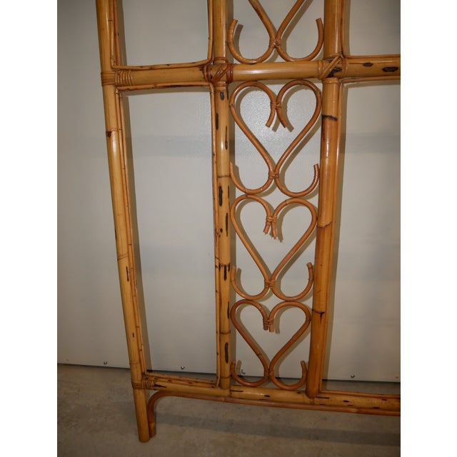 Vintage Bamboo and Wicker Wall Coat Rack, 1960s For Sale - Image 6 of 17