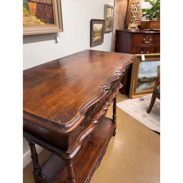 French Walnut Console Table For Sale - Image 10 of 14