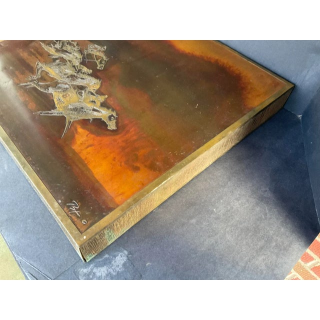 Mid Century Modern Bijan Brass Wall Plaque For Sale - Image 6 of 12