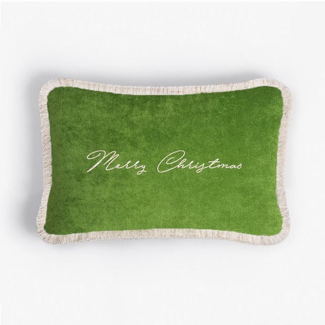 Elegant and refined Christmas pillow. Made of soft velvet with cotton trimmings, it looks like an original Christmas gift,...