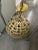 Brass Vintage Brass Etched Globe Pendant Light For Sale - Image 8 of 8
