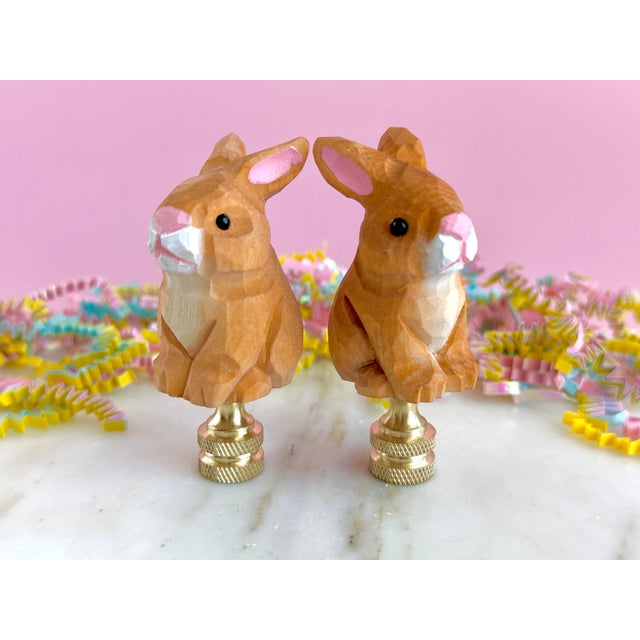 Easter Bunny Lamp Finials - a Pair For Sale In Madison - Image 6 of 8
