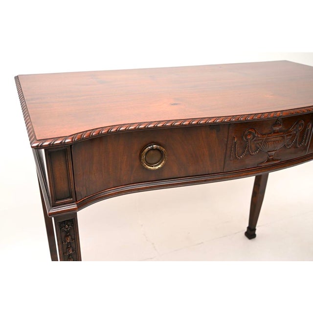Wood Antique Edwardian Console Table from Maple and Co., 1900 For Sale - Image 7 of 11