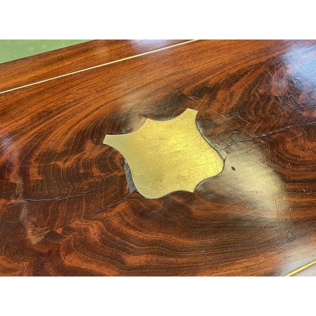 19th Century Mahogany Marine Chest For Sale - Image 13 of 16