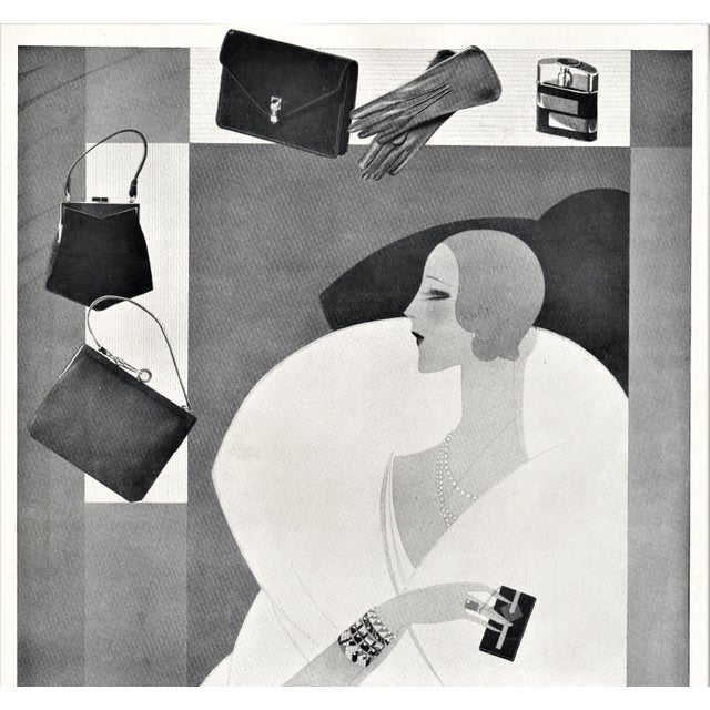 RARE BEAUTY! This is a FANTASTIC vintage French Hermes advertisement print that dates to 1929! It is a rare piece to find...
