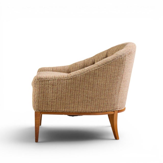 Wood Erwin Lambeth Style Mid Century Walnut Lounge Chairs - Pair For Sale - Image 7 of 12