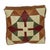 Textile Vintage Patchwork Cushion with Diamond Pattern in Faux Leather, 1960s For Sale - Image 7 of 15
