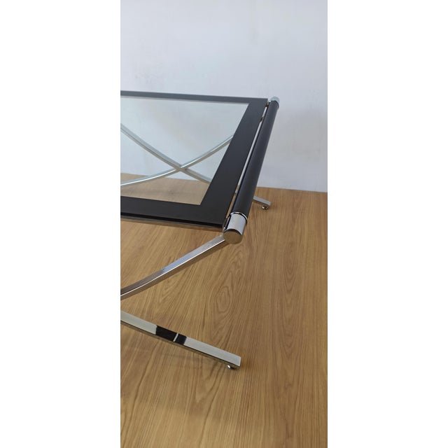 Metal Barcelona Style Chrome Coffee Table, 1970s For Sale - Image 7 of 18