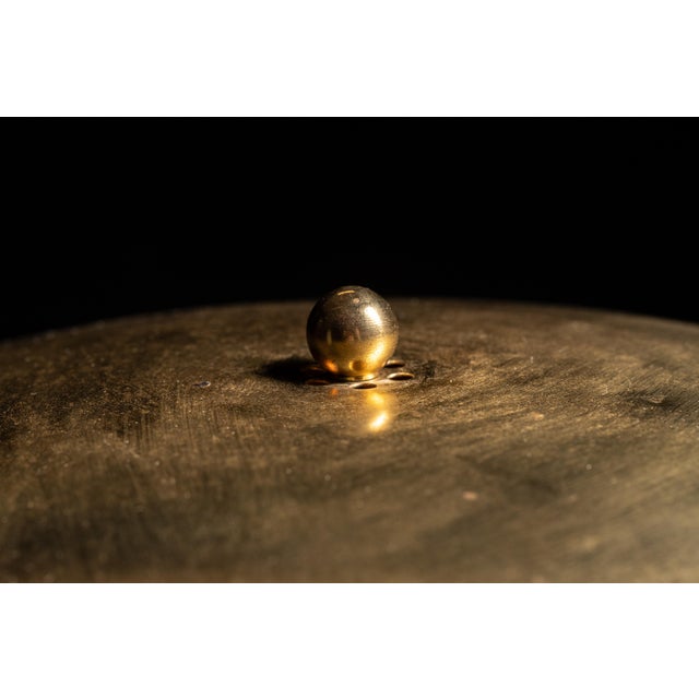 Mid 20th Century Vintage Brass Sight Light Lamp For Sale - Image 5 of 10