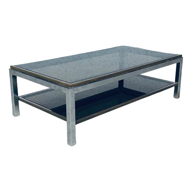 Hollywood Regency Flaminia Two Tier Coffee Table, France, 1970s For Sale