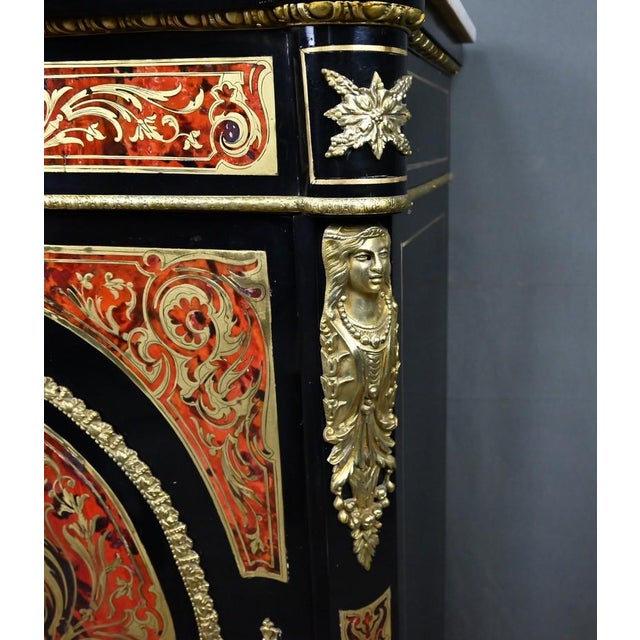 Mid-19th Century Napoleon III Boulle Marquetry Console Table For Sale - Image 12 of 18