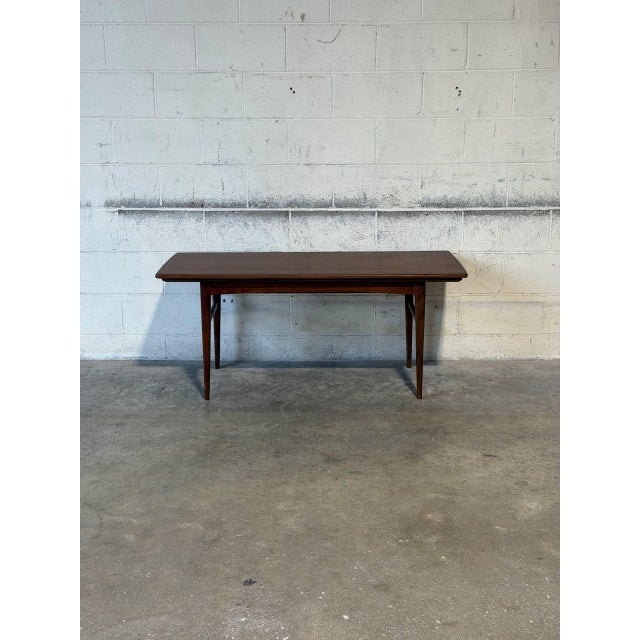 Teak Extendable Rectangular Coffee Table With Two Leaves Vintage Mid-Century Modern 1960s For Sale - Image 10 of 13