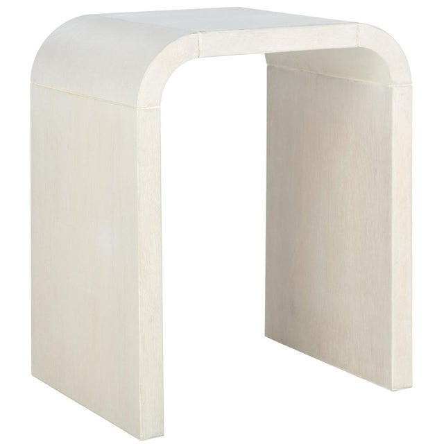 Early 21st Century Liasonya Curved Waterfall Accent Table in White Washed For Sale - Image 5 of 7