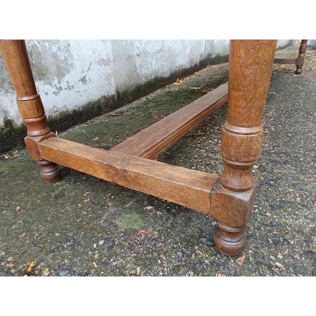 Rustic Oak Farmhouse Table For Sale - Image 18 of 18