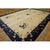 Art Deco 1920s Rectangle Hand Knotted Wool Antique Open Field Medallion Blue Large Rug For Sale - Image 3 of 11