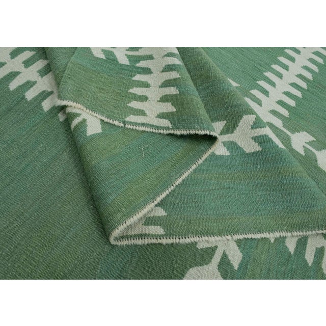Textile Turkish Kilim Oriental Handmade Flatweave 9'4" x 12'1" #18149 For Sale - Image 7 of 8