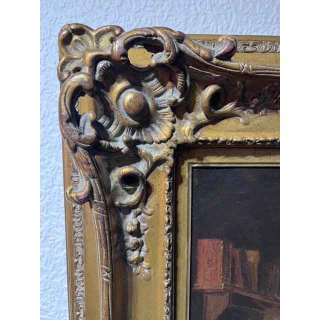 Attr. To A.Van Ostade Dutch School Original Antique Oil Painting , Genre Scene For Sale - Image 4 of 14