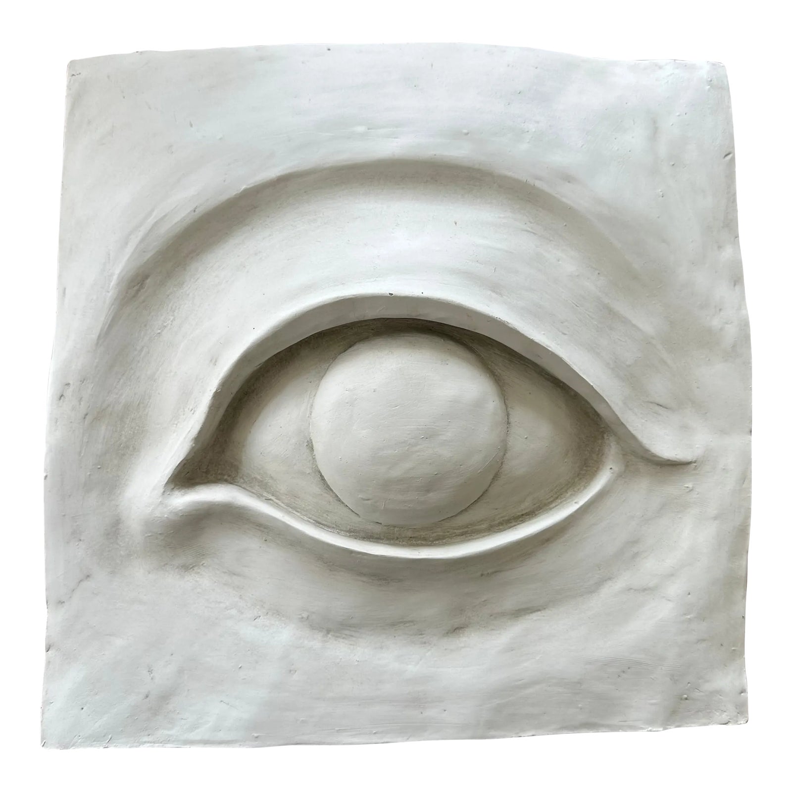 Vintage 1970’s Plaster Eye Sculpture Wall Plaque | Chairish
