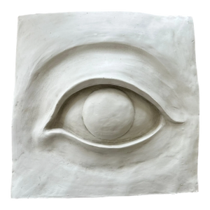 Vintage 1970’s Plaster Eye Sculpture Wall Plaque