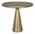 Hiro Short Side Table, Metal with Brass Finish For Sale
