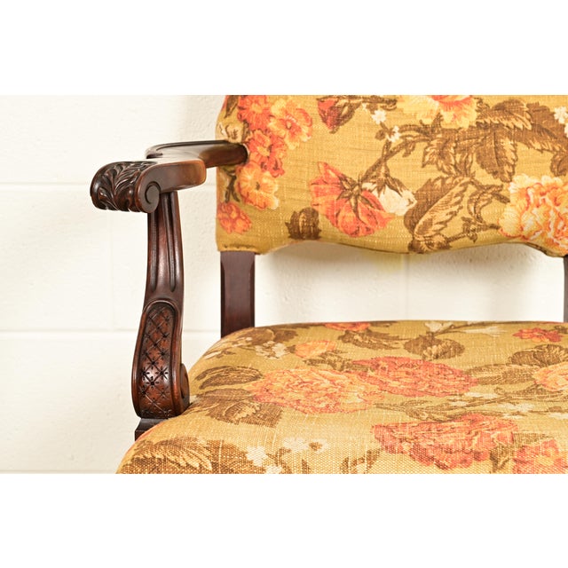 Berkey & Gay Antique Chippendale Carved Walnut Dining Chairs, Circa 1920s For Sale - Image 9 of 15