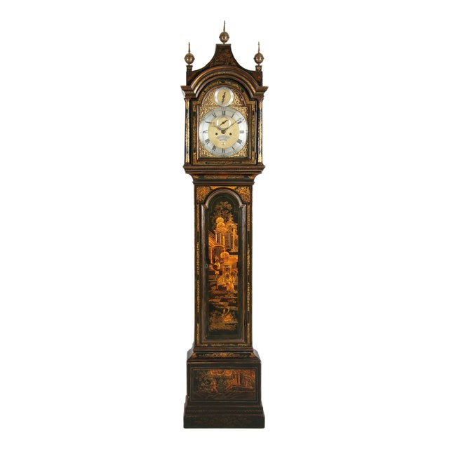 Chinoiserie Longcase Clock, 1750s For Sale